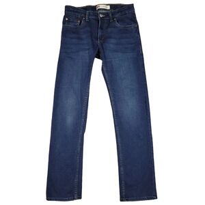 Levi's 511 Jeans Womens 16 Reg Blue Denim Dark Wash Slim Fit Straight Leg Retro